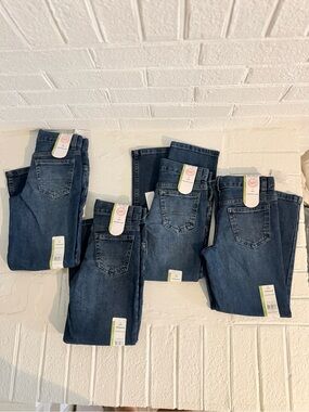 wonder nation Dark Blue Stretch Kids Jeans - Pack of 4